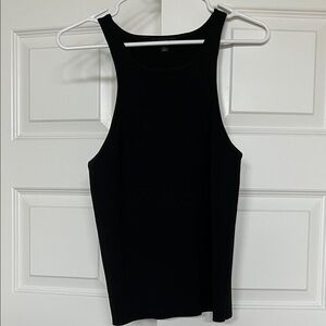 J. Crew Black Racerback Ribbed Tank Top